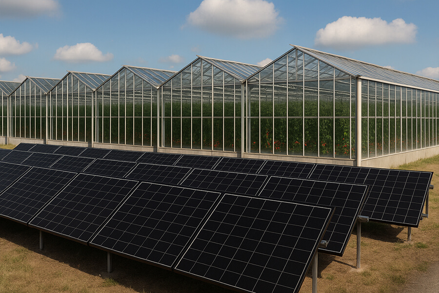 16 kW solar system automated greenhouses 16 kW Solar System Automated Greenhouses