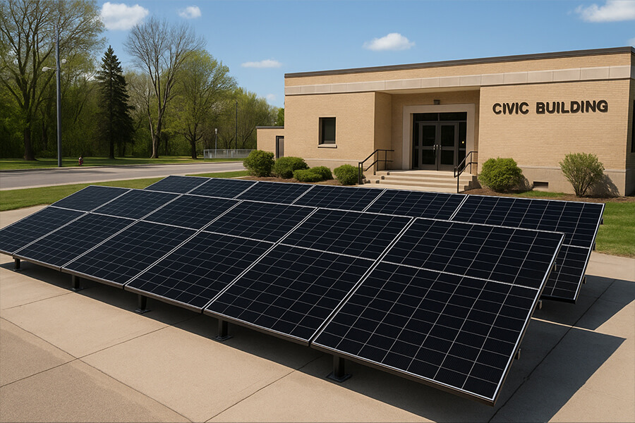 16 kW solar system civic infrastructure 16 kW Solar System Civic Infrastructure