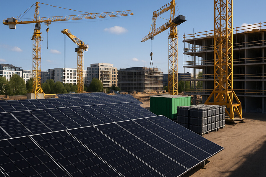 16 kW solar system emission-free construction 16 kW Solar System Emission-Free Construction