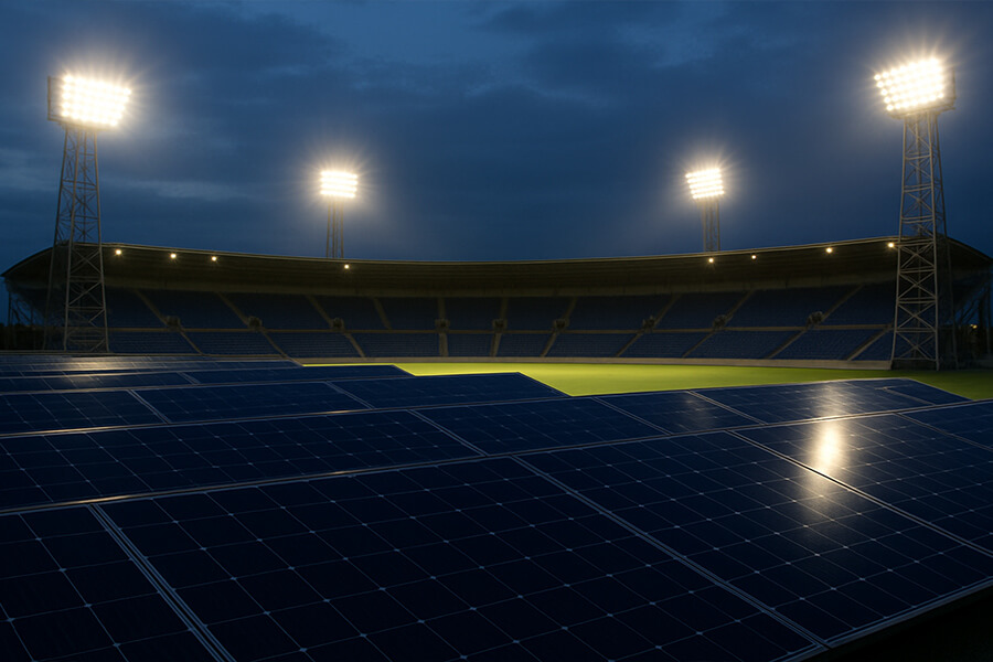 16 kW solar system sports arena lighting 16 kW Solar System Sports Arena Lighting