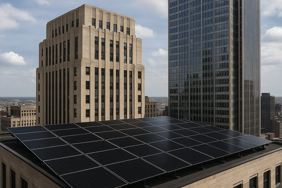 16 kW solar system urban skyscrapers 16 kW Solar System Urban Skyscrapers