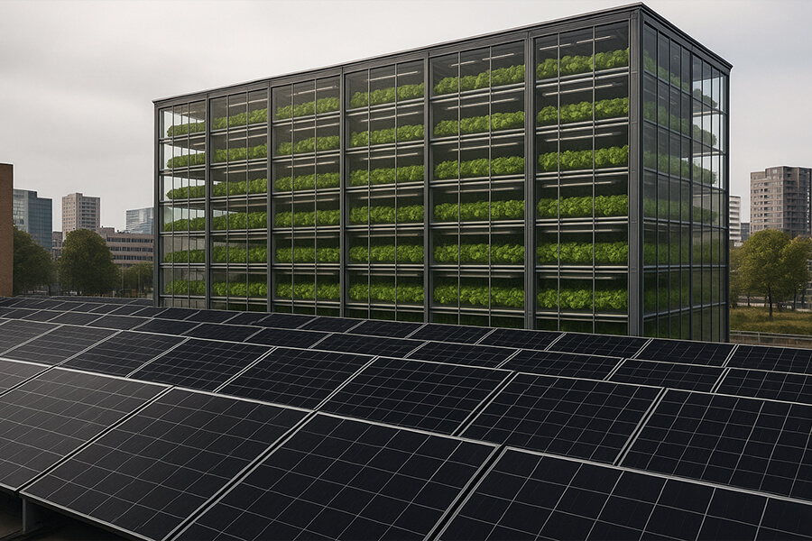 16 kW solar system urban vertical farms 16 kW Solar System Urban Vertical Farms