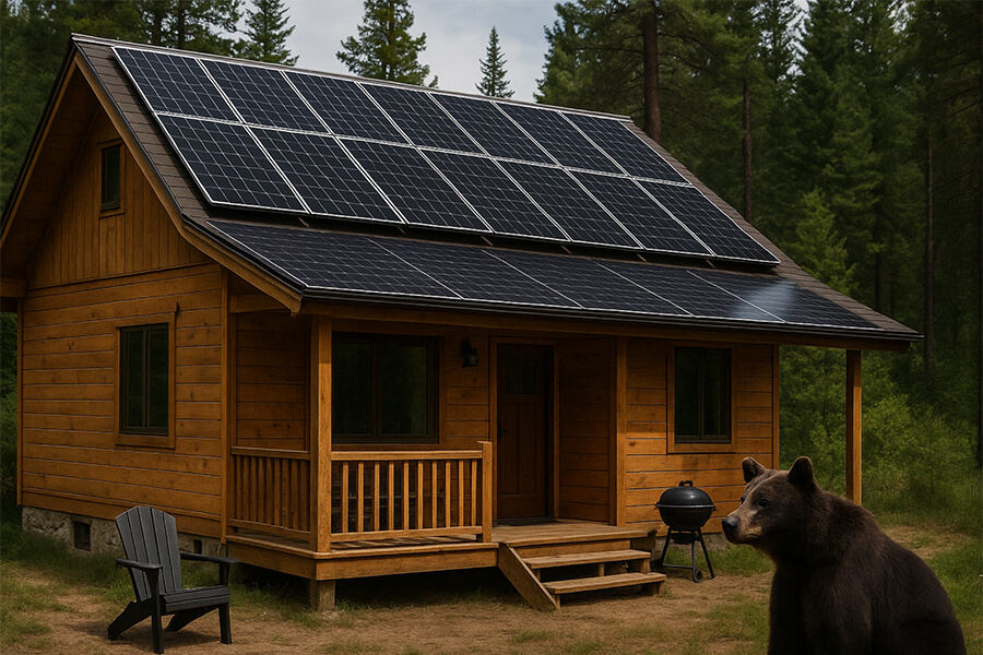 16kW Solar System for Vacation Cabins