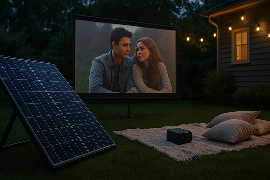 16kW solar system backyard movie nights 16kW solar system backyard movie nights