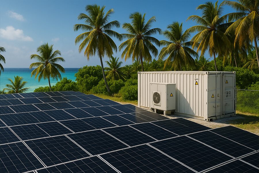 BESS container tropical island storage BESS Container Tropical Island Storage