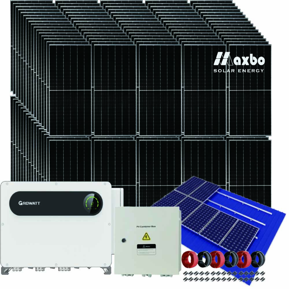 Système solaire de 100 kW sur le réseau