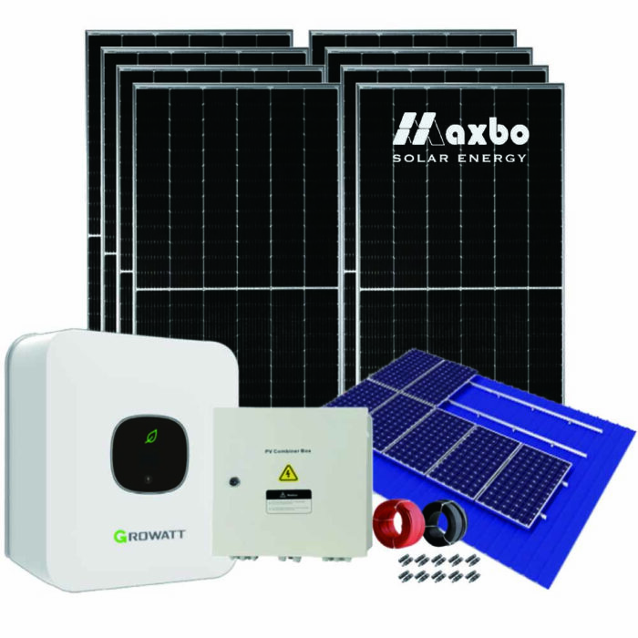 Système solaire de 3 kW sur le réseau