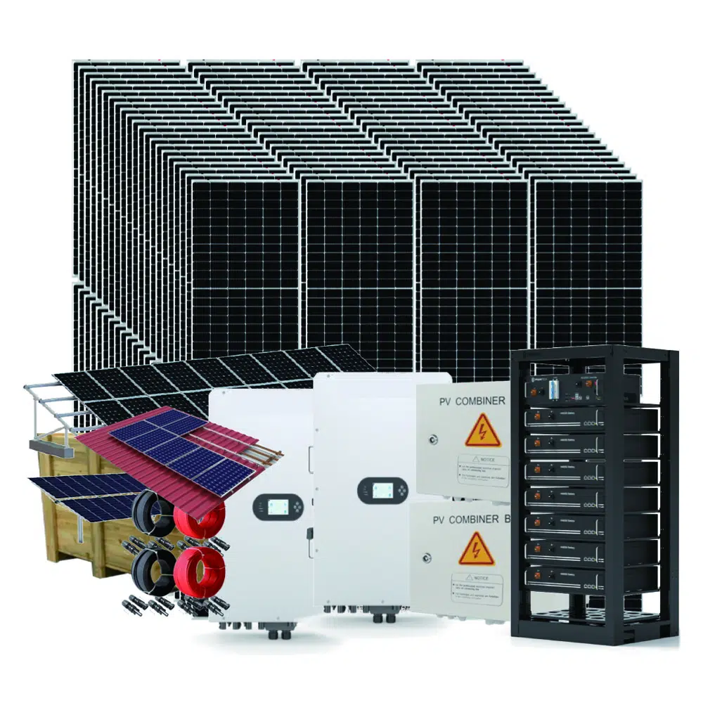 Sistema solar de 100 kW fuera de la red