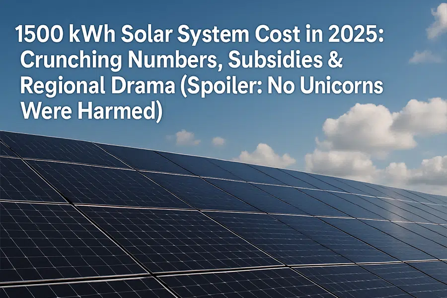 1500 kWh Solar System Cost