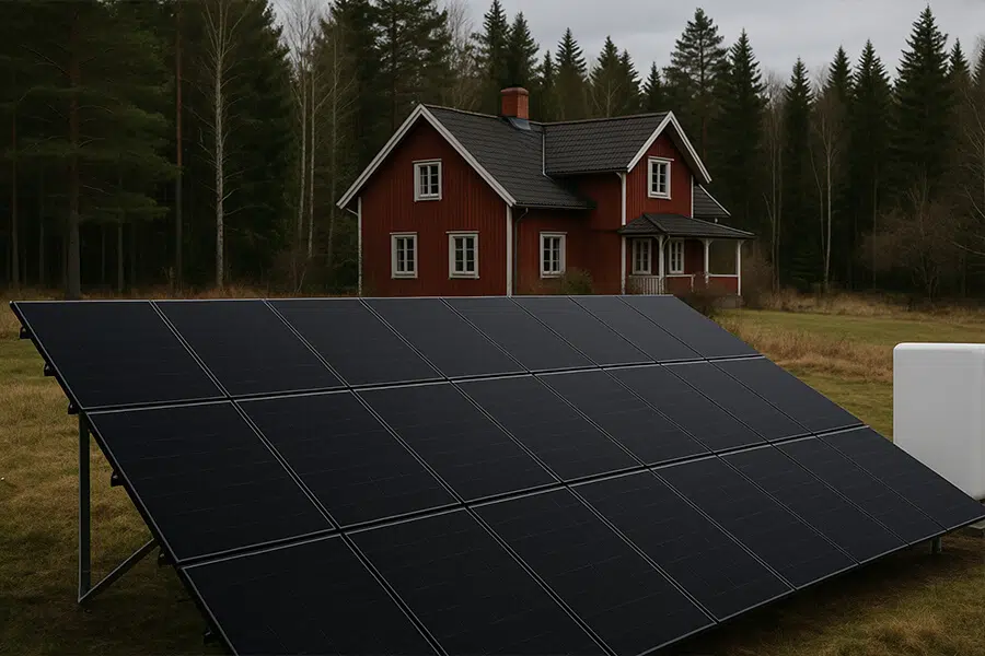 16kW Hybrid Solar System for Off-Grid Homes in Sweden