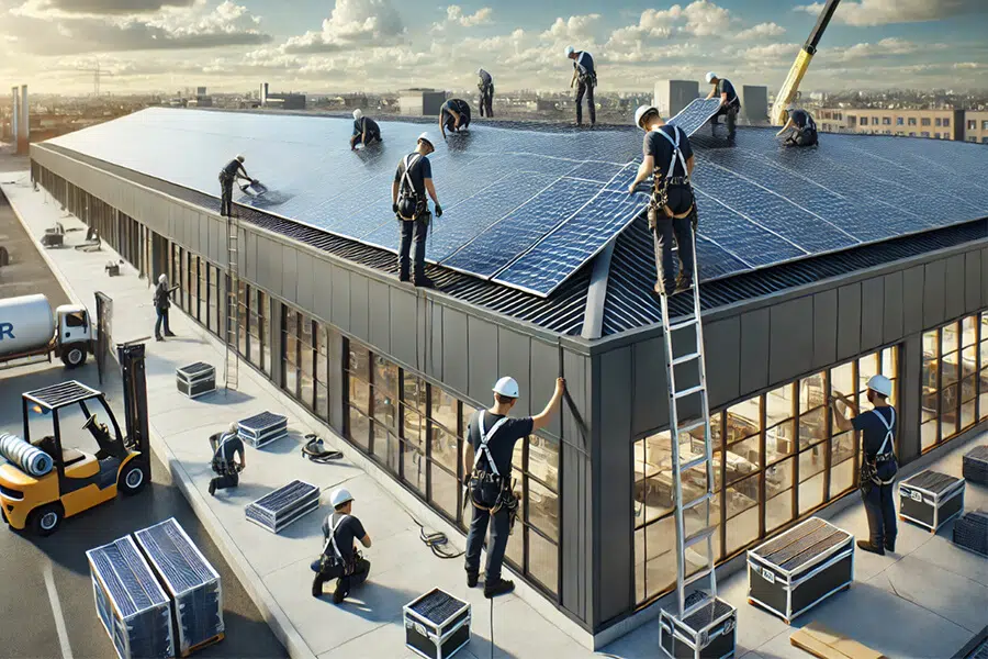 business solar panel installation