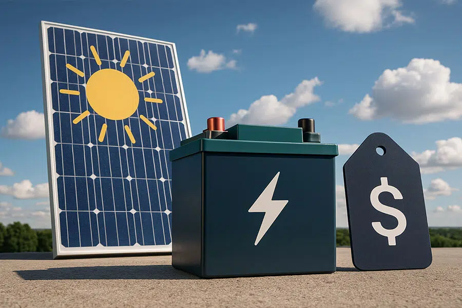 off grid solar battery price