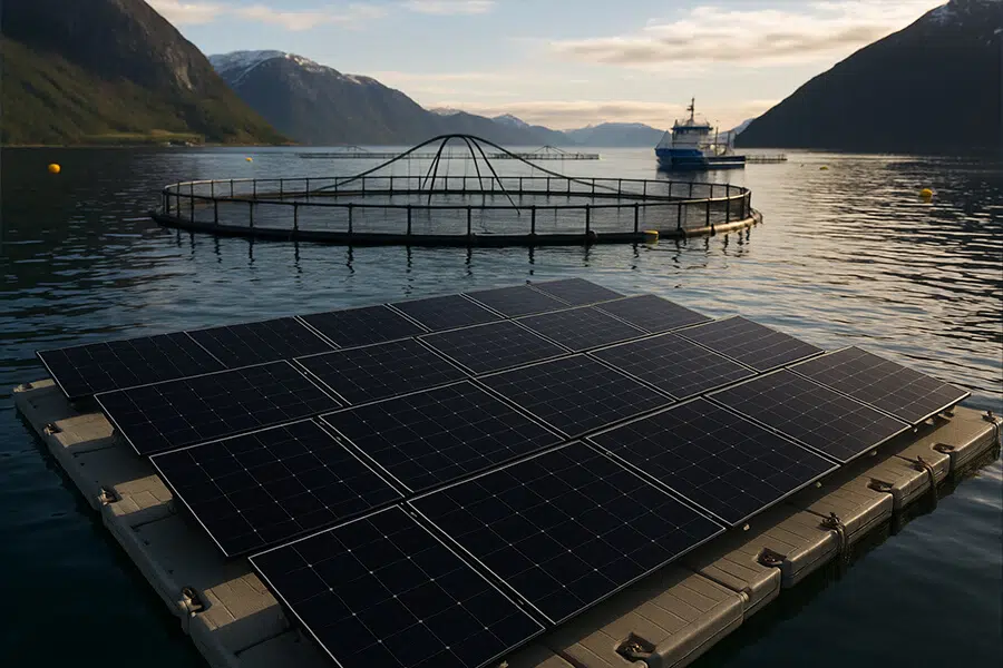 16 kW Solar System Offshore Aquaculture