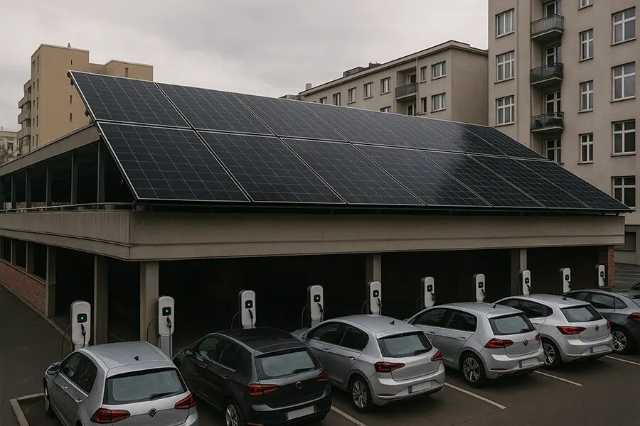 16 kW Solar System Urban EV Charging